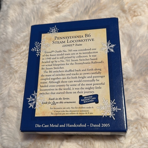 Hallmark Keepsake Ornament Lionel Train Series Pennsylvania B6 Steam Locomotive - Picture 2 of 2